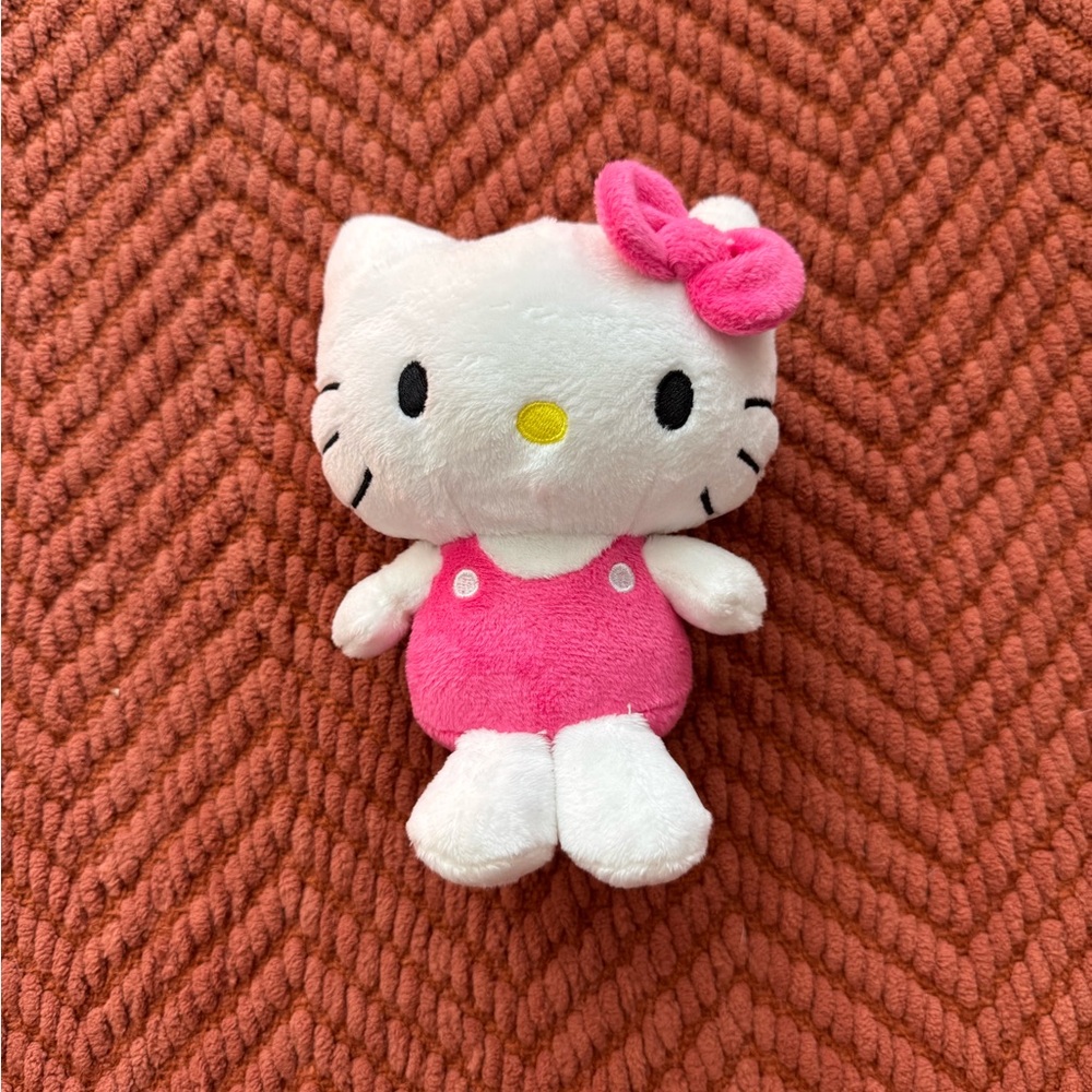 Hello Kitty Plush in Pink Overalls